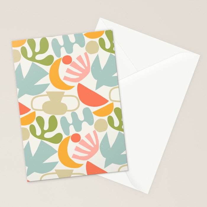 Colorful abstract nature organic shape pattern  Stationery Card Gallery Image 2