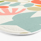 Colorful abstract nature organic shape pattern  Bath Mat Gallery Image 3