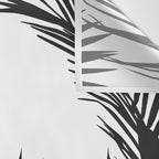 Black And White Palm Leaves Wall Tapestry Gallery Image 3