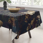 Dutch Vintage Midnight Flower Garden  Tablecloth Gallery Image 3