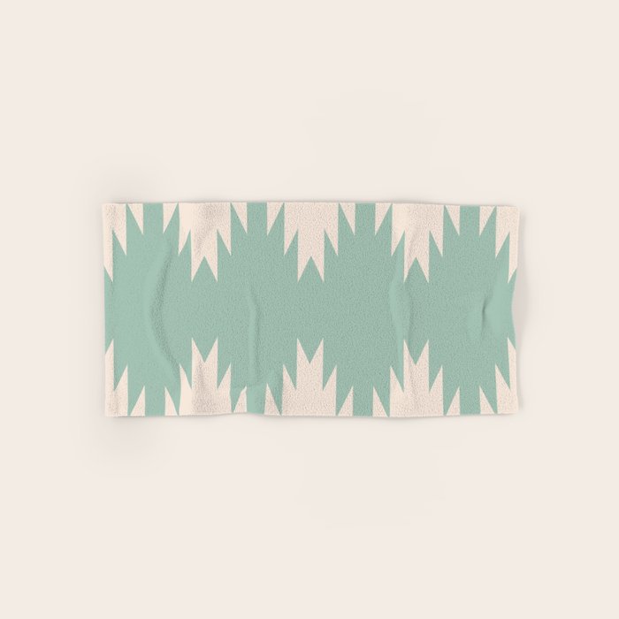 Geometric Southwestern Minimalism - Neutral Sage Green Towels Gallery Image 1