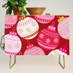Pink Christmas Decorations Retro Baubles Credenza Gallery Image 1