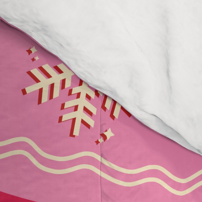 Pink Christmas Decorations Retro Baubles Comforter Gallery Image 4