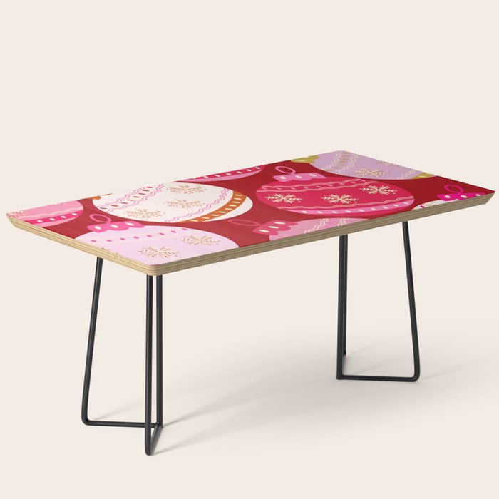 Pink Christmas Decorations Retro Baubles Coffee Table Gallery Image 1
