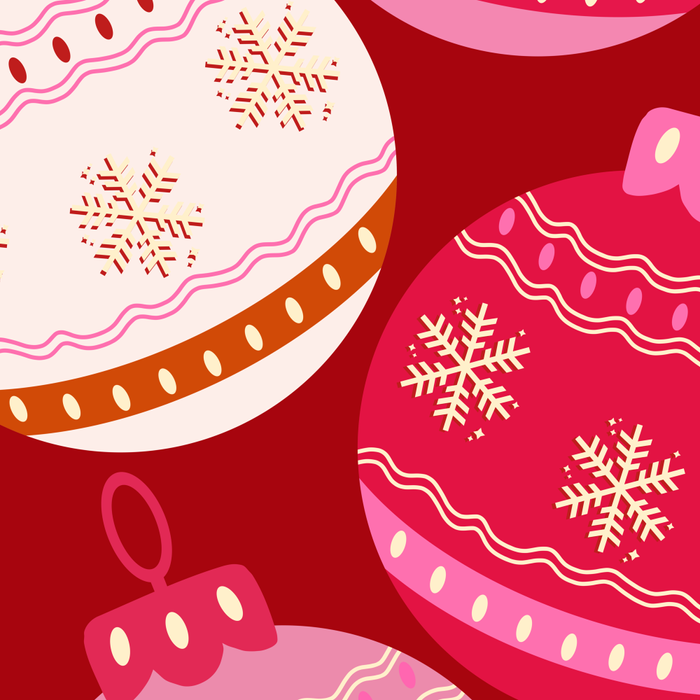 Pink Christmas Decorations Retro Baubles Coffee Mug Gallery Image 2