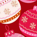 Pink Christmas Decorations Retro Baubles Coffee Mug Gallery Image 2