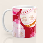 Pink Christmas Decorations Retro Baubles Coffee Mug Gallery Image 3