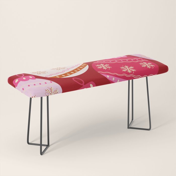Pink Christmas Decorations Retro Baubles Bench Gallery Image 1