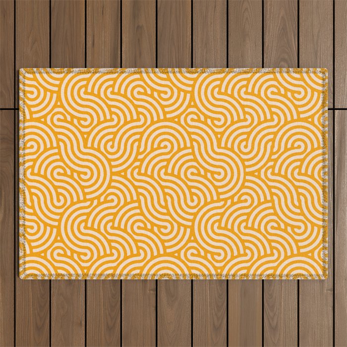 SWIRL Honey and Oat Outdoor Rug Gallery Image 1