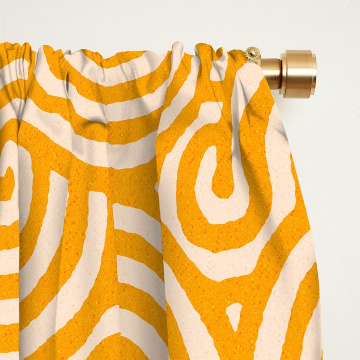 SWIRL Honey and Oat Window Curtain Gallery Image 2