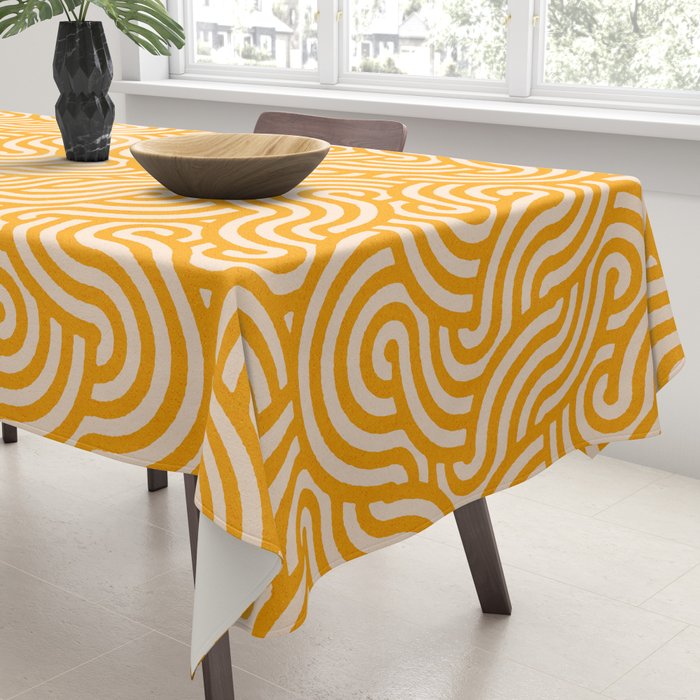 SWIRL Honey and Oat Tablecloth Gallery Image 3