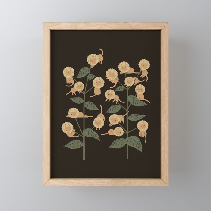 Cat and Plant 7: Catmouflage 2 Mini Art Print Gallery Image 1