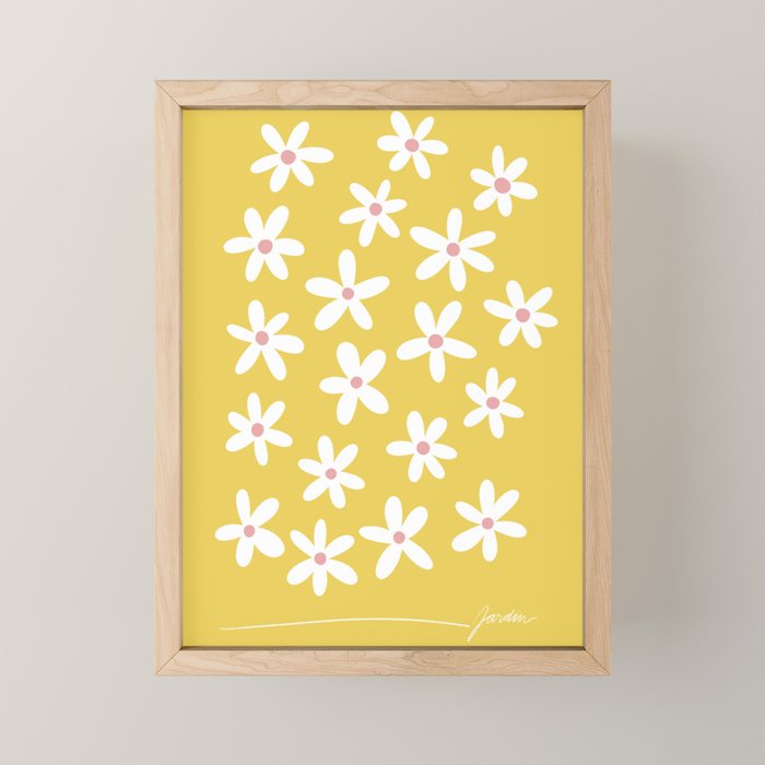 Daisies -- Yellow Mini Art Print Gallery Image 1