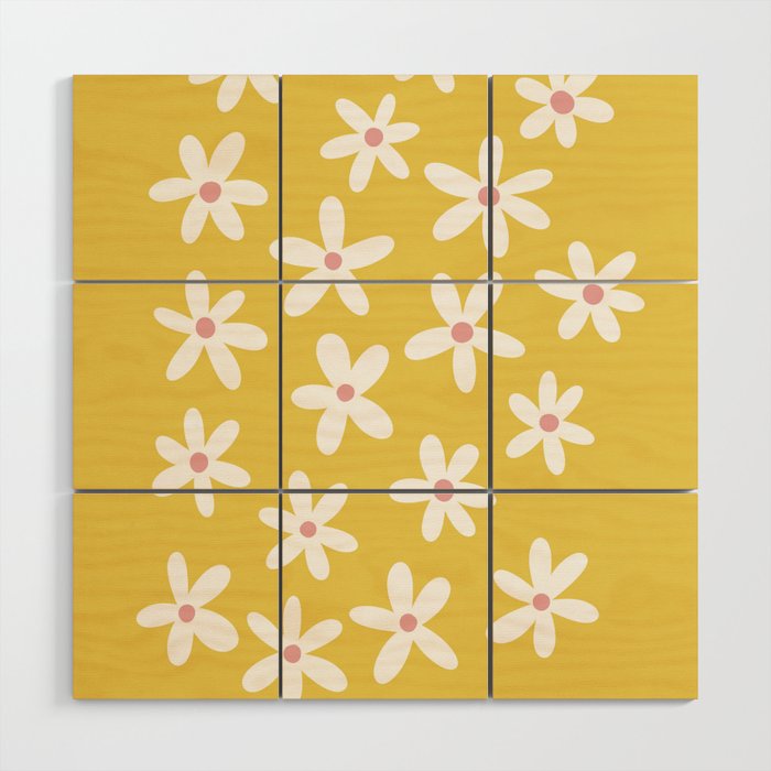 Daisies -- Yellow Wood Wall Art Gallery Image 1
