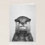 Otter - Black & White Stationery Card Gallery Image 2