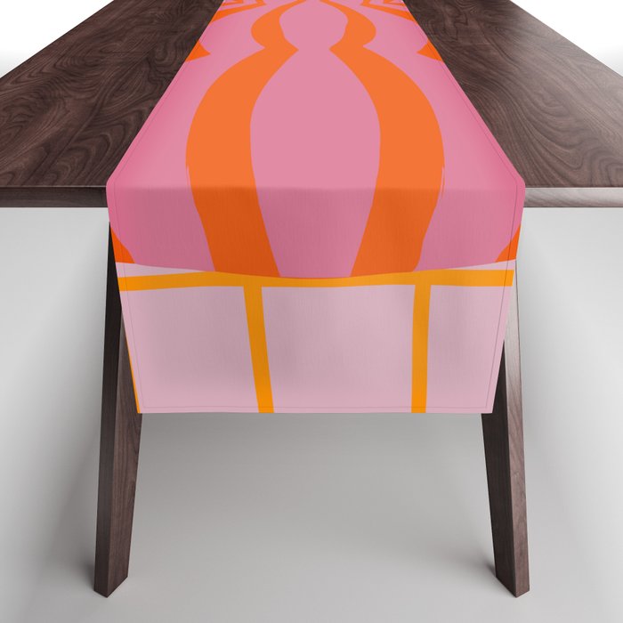 Colorful clay blooms Table Runner Gallery Image 1
