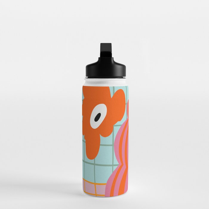 Colorful clay blooms Water Bottle Gallery Image 3