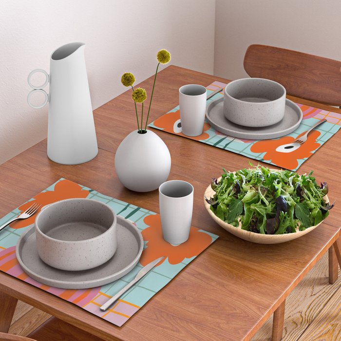 Colorful clay blooms Placemat Gallery Image 2