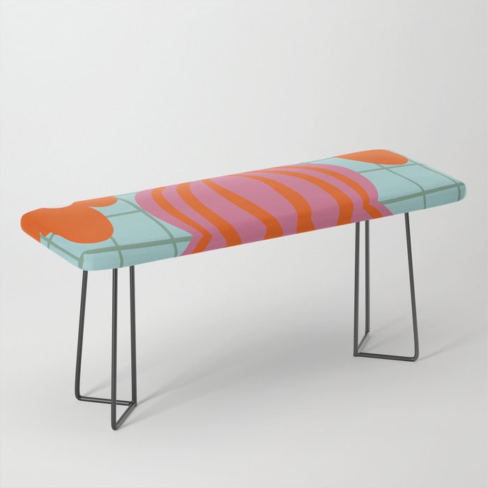 Colorful clay blooms Bench Gallery Image 1