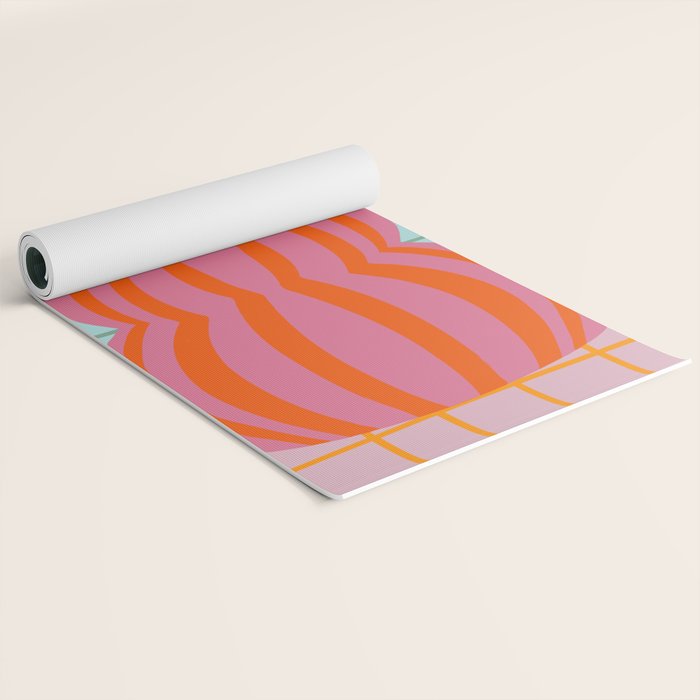 Colorful clay blooms Yoga Mat Gallery Image 2