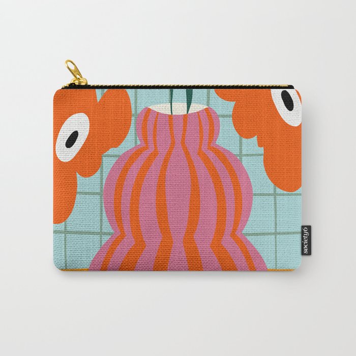 Colorful clay blooms Carry All Pouch Gallery Image 1