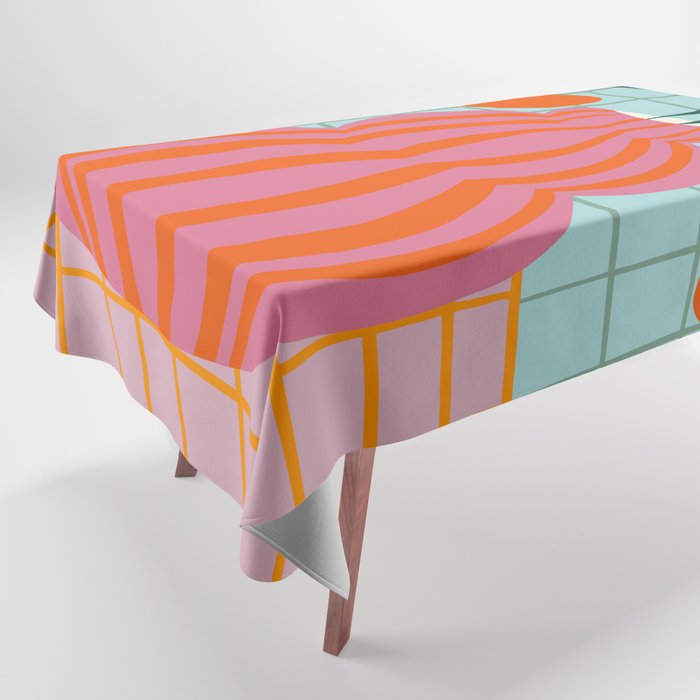 Colorful clay blooms Tablecloth Gallery Image 1