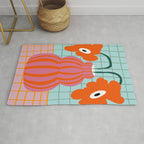 Colorful clay blooms Rug Gallery Image 1