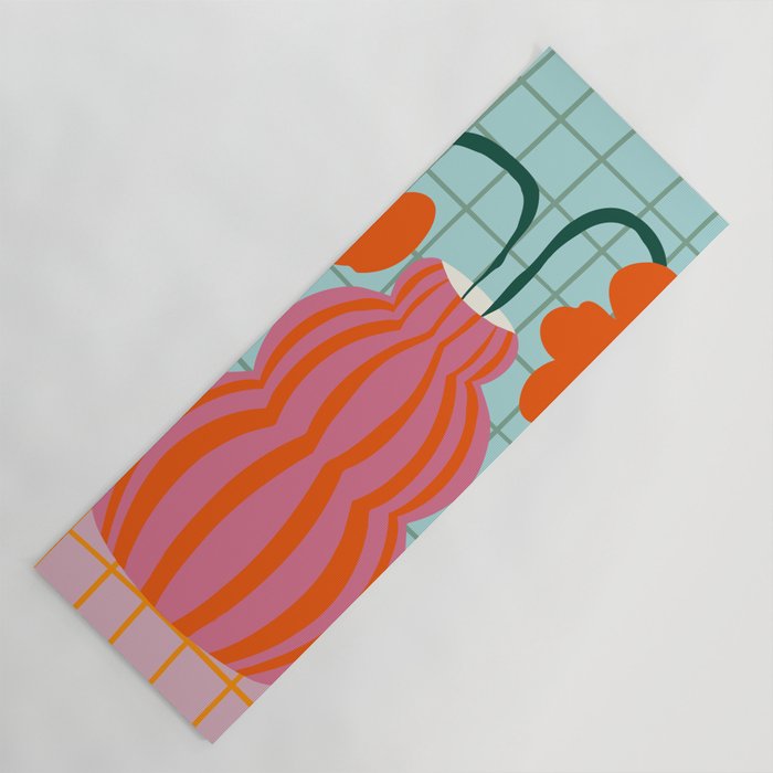Colorful clay blooms Yoga Mat Gallery Image 1