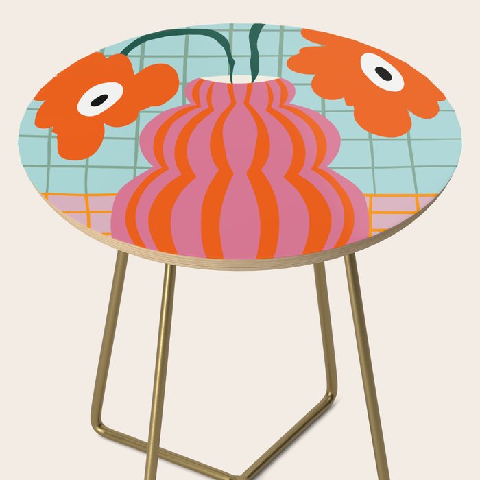 Colorful clay blooms Side Table Gallery Image 2