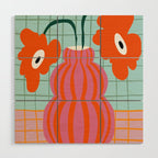 Colorful clay blooms Wood Wall Art Gallery Image 1
