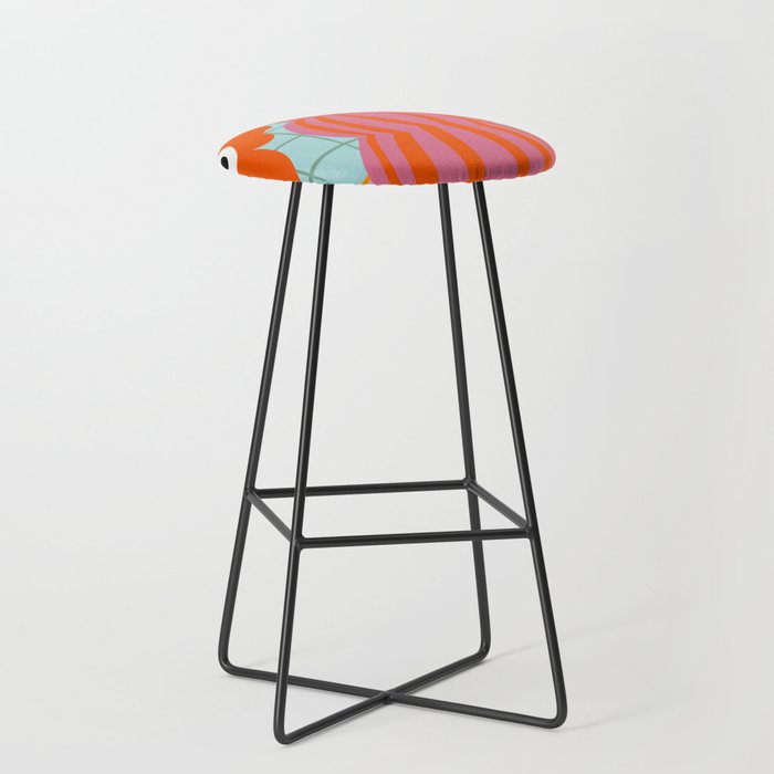 Colorful clay blooms Stool Gallery Image 1