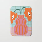 Colorful clay blooms Bath Mat Gallery Image 1