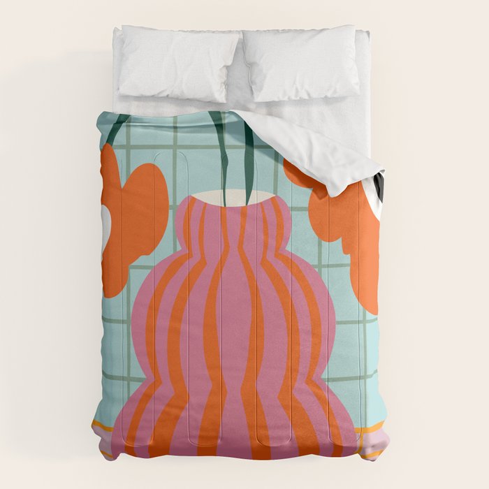 Colorful clay blooms Comforter Gallery Image 1