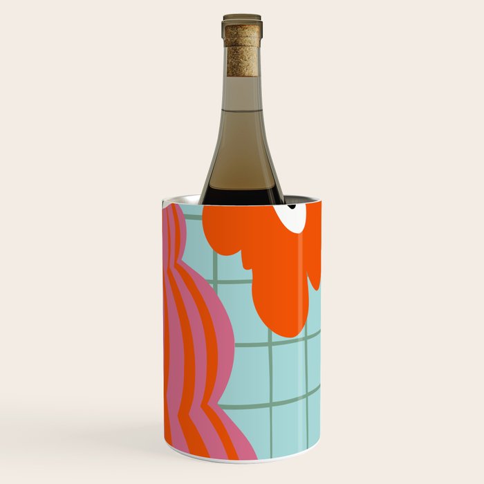 Colorful clay blooms Wine Chiller Gallery Image 3