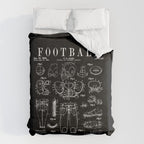 American Football Old Vintage Patent Drawing Print Comforter Gallery Image 6