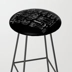 American Football Old Vintage Patent Drawing Print Stool Gallery Image 2