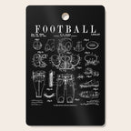 American Football Old Vintage Patent Drawing Print Cutting Board Gallery Image 1
