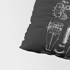 American Football Old Vintage Patent Drawing Print Pillow Sham Gallery Image 4