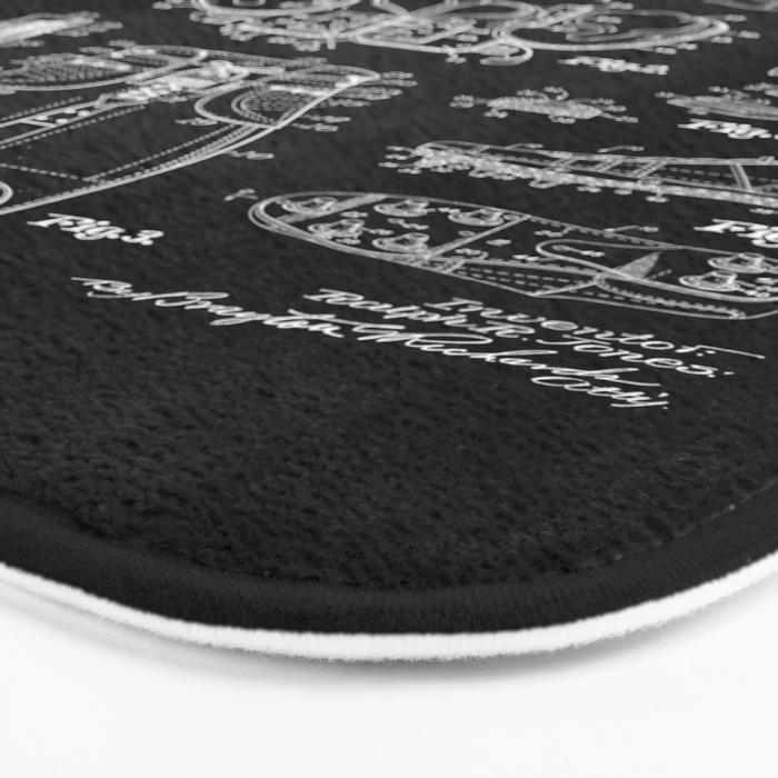 American Football Old Vintage Patent Drawing Print Bath Mat Gallery Image 3