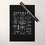 American Football Old Vintage Patent Drawing Print Wrapping Paper Gallery Image 1