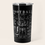 American Football Old Vintage Patent Drawing Print Travel Mug Gallery Image 1