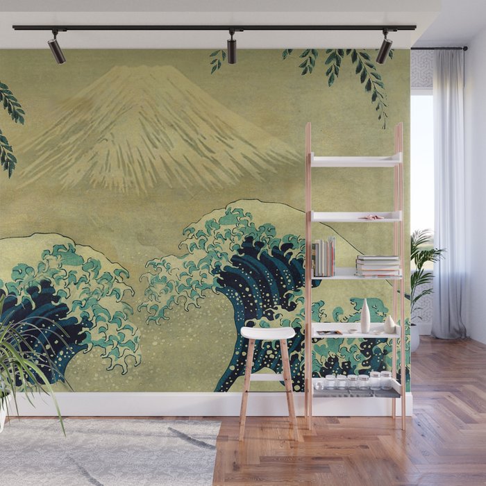 The Great Blue Embrace at Yama Wall Mural Gallery Image 1