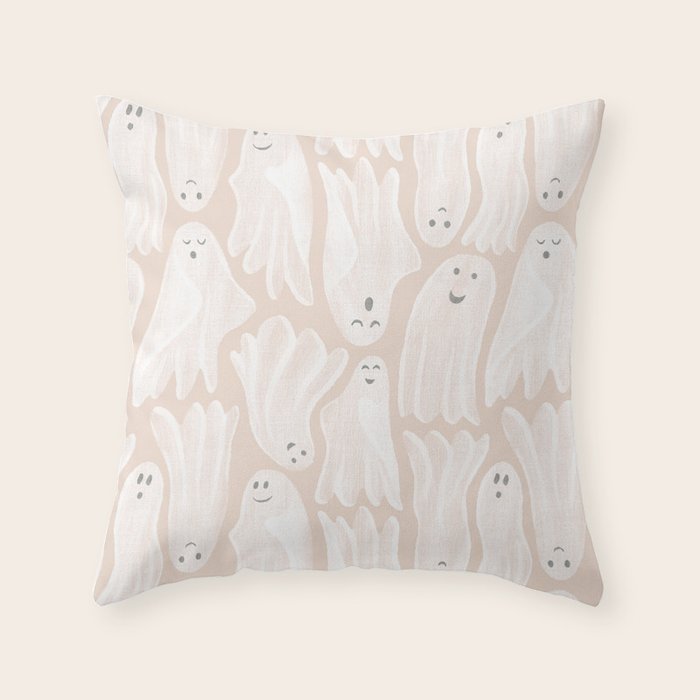 Gossamer Ghosts - blush neutral  Throw Pillow Gallery Image 6