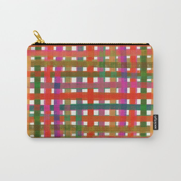 Colorful Plaid #3 Carry All Pouch Gallery Image 1