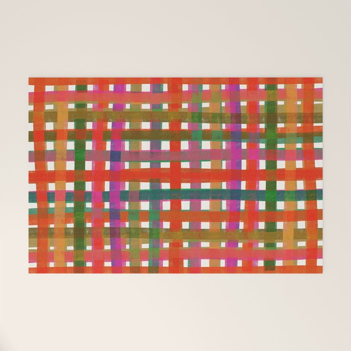 Colorful Plaid #3 Welcome Mat Gallery Image 1