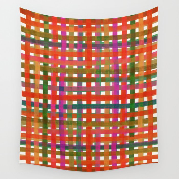Colorful Plaid #3 Wall Tapestry Gallery Image 4