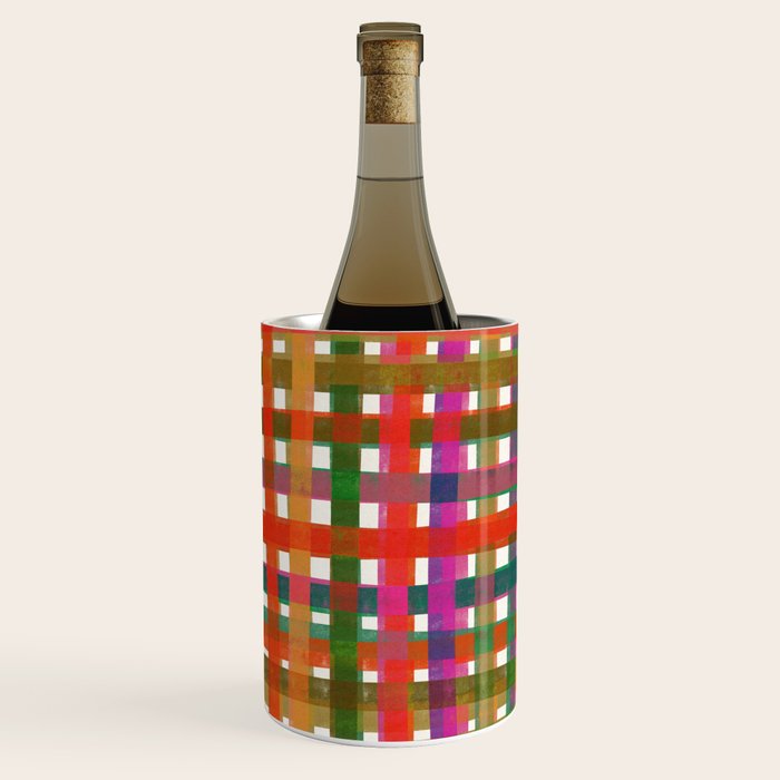 Colorful Plaid #3 Wine Chiller Gallery Image 2