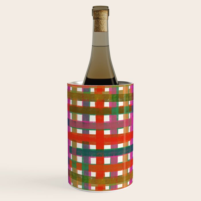 Colorful Plaid #3 Wine Chiller Gallery Image 1