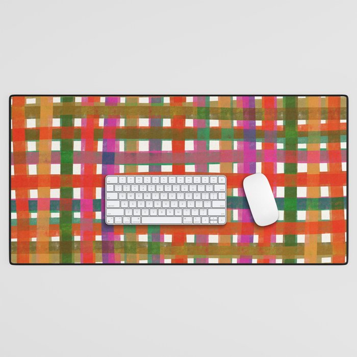 Colorful Plaid #3 Desk Mat Gallery Image 1