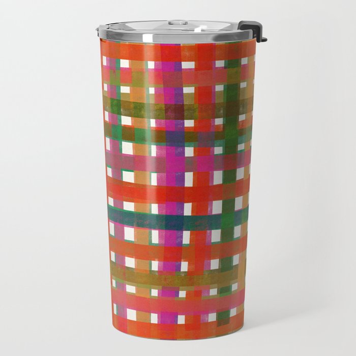Colorful Plaid #3 Travel Mug Gallery Image 2